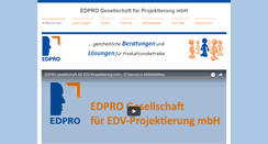 Desktop Screenshot of edpro-gmbh.com